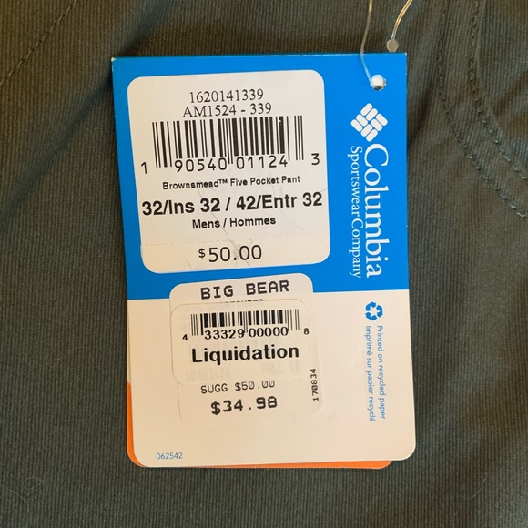 Men’s Columbia Brownsmead 5 Pocket Pant - Picture 4 of 4